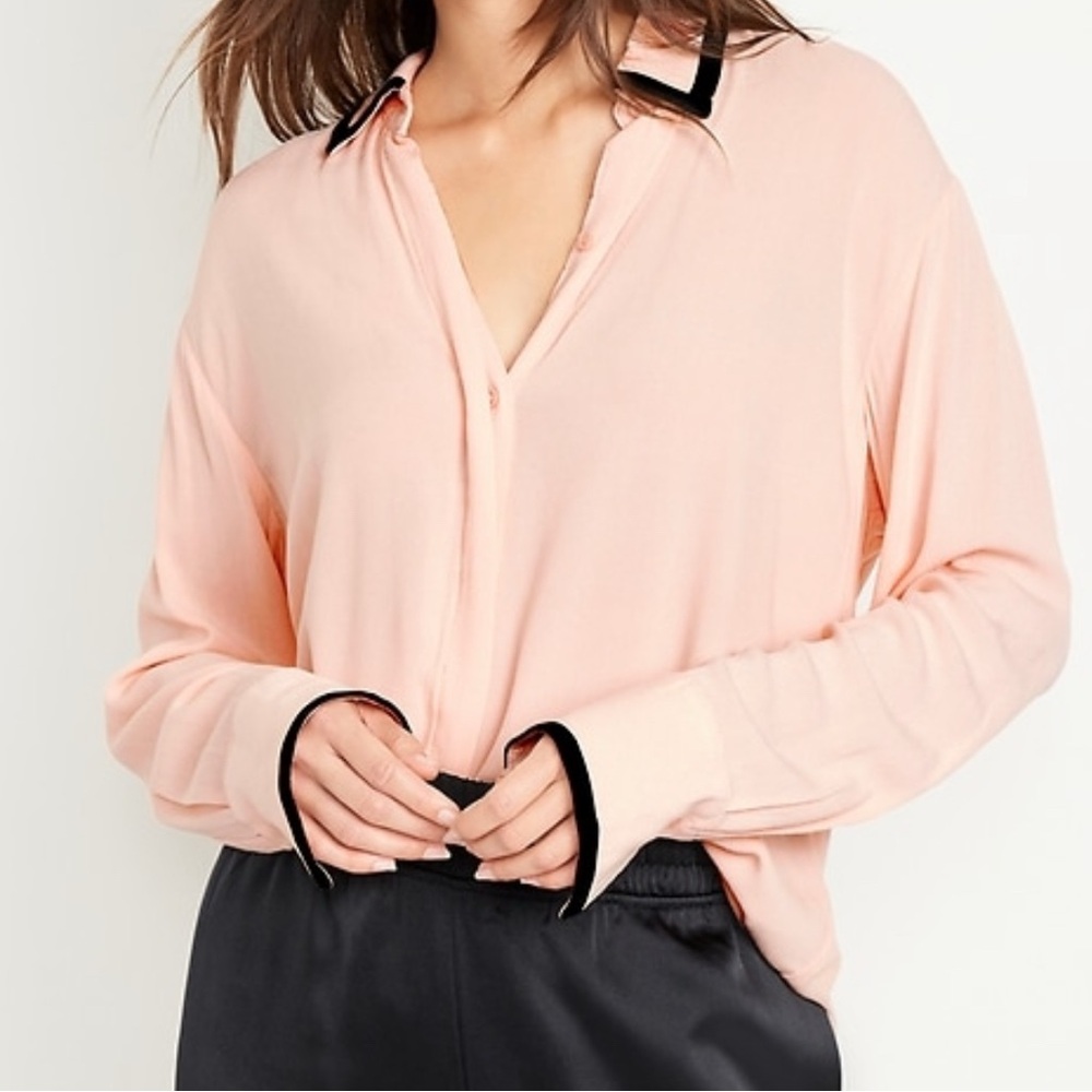 New with tags! Old Navy Loose Crepe Button Down Shirt